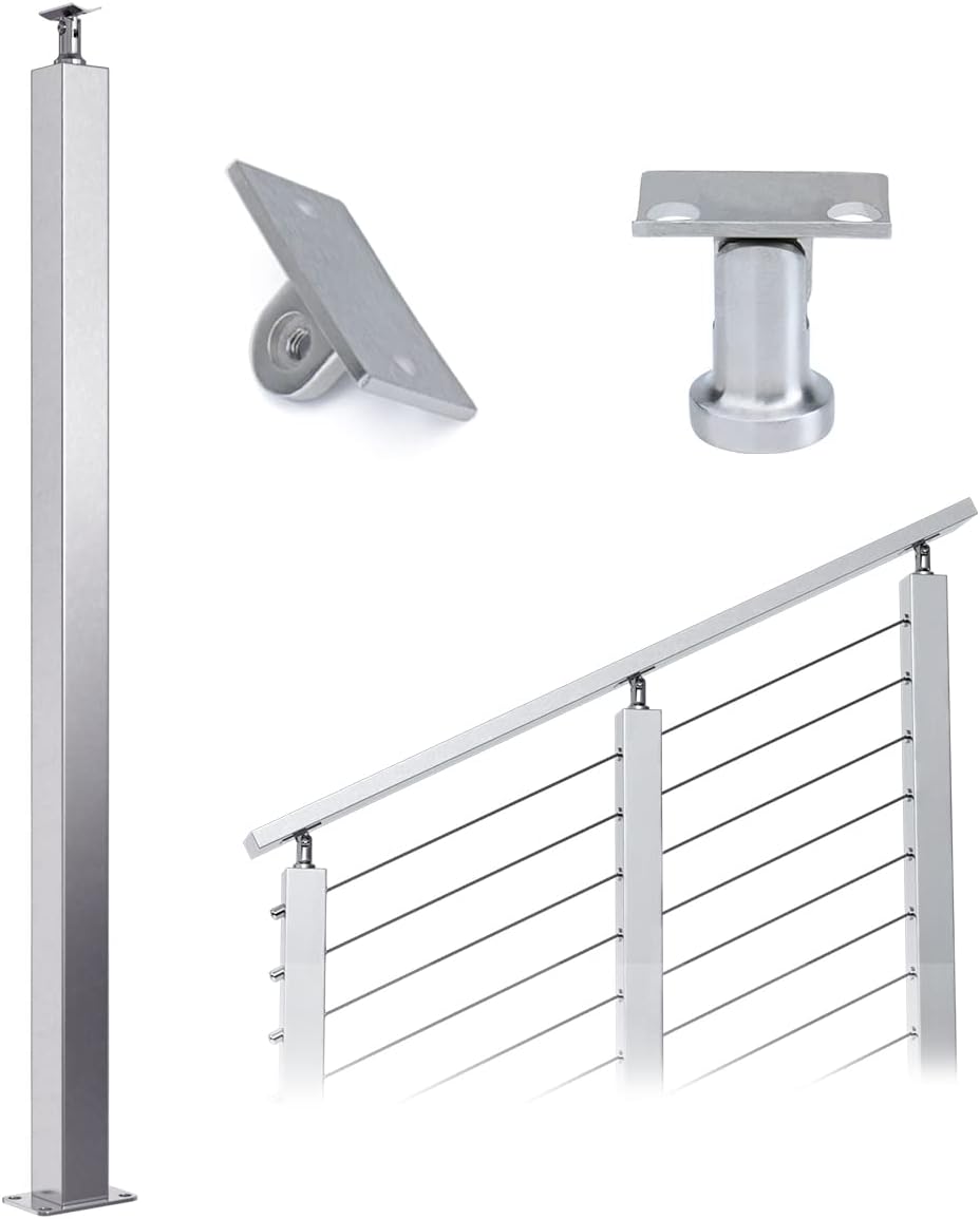 Stainless Steel Brushed Finishing Pre-Drilled Post B593
