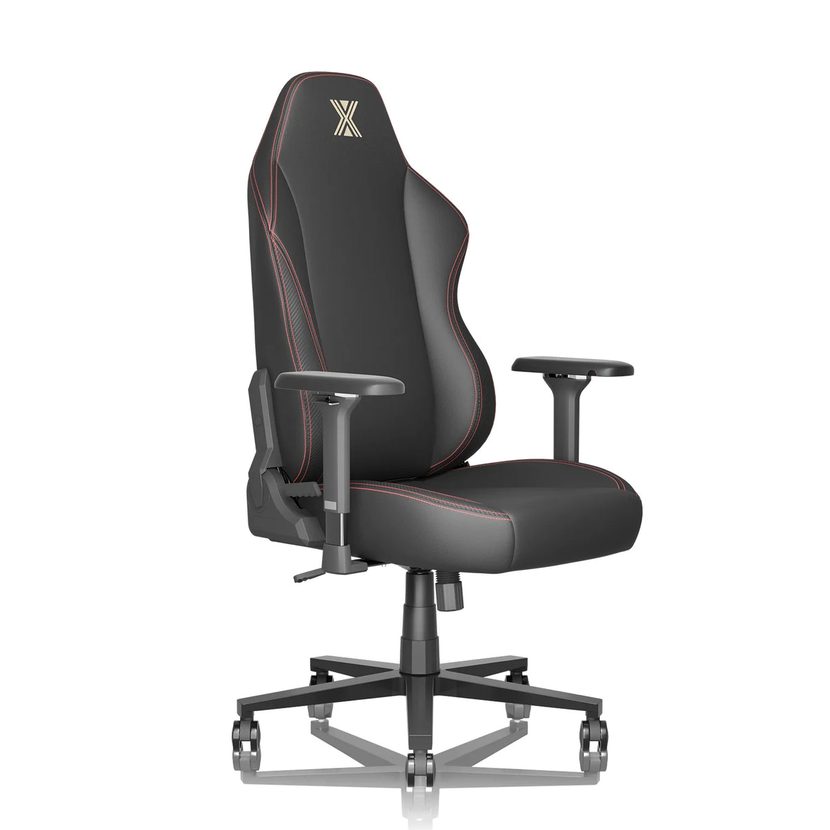 Black PU Leather Ergonomic Gaming Chair with Lumbar Support H6199