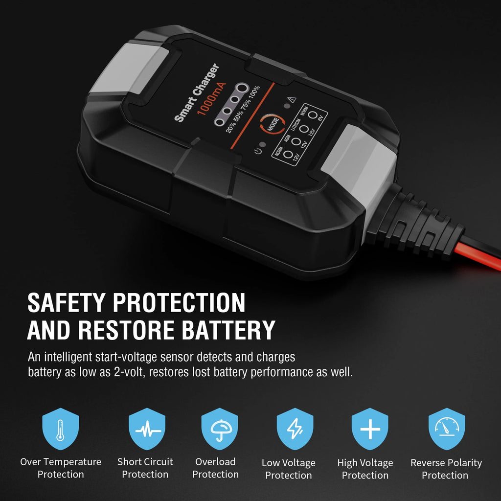 6V/12V 1A Trickle Charger Battery Maintainer E3461