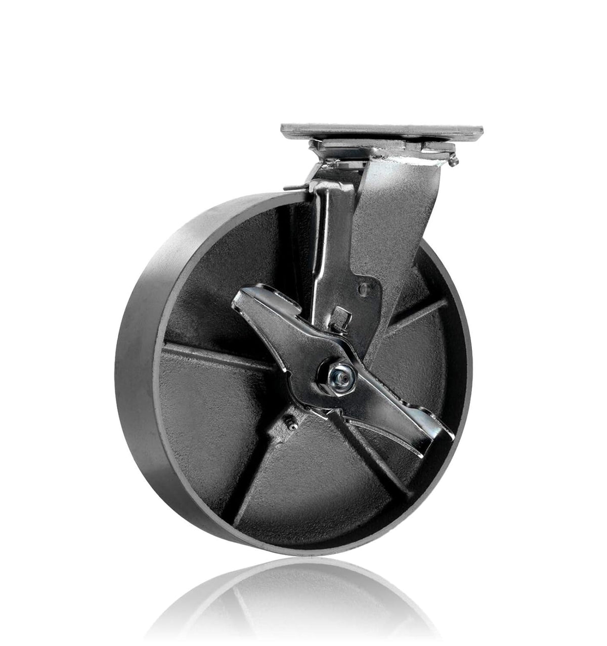 4" Swivel and Rigid Steel Cast Iron Wheel Set of 4 H639