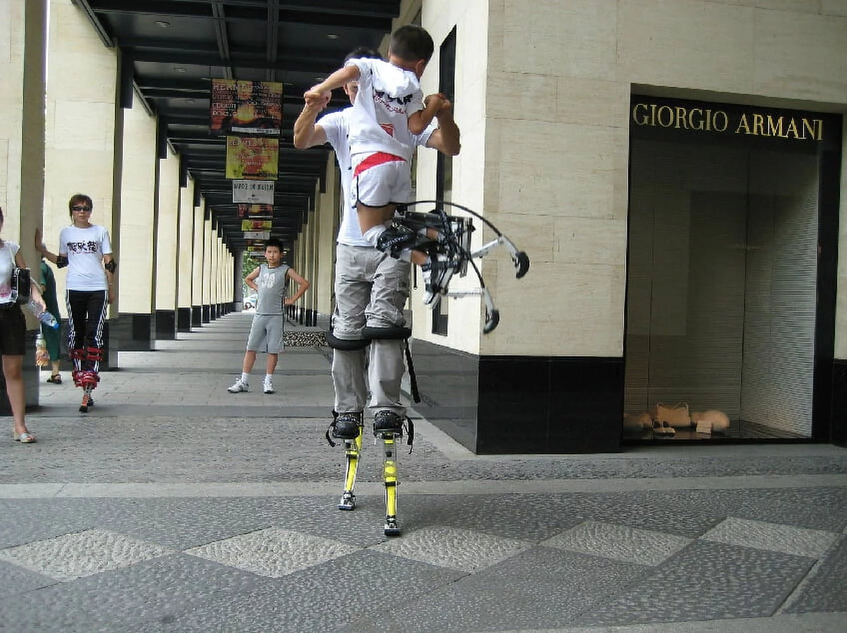 Black Kangaroo Shoes Jumping Stilts Z9651