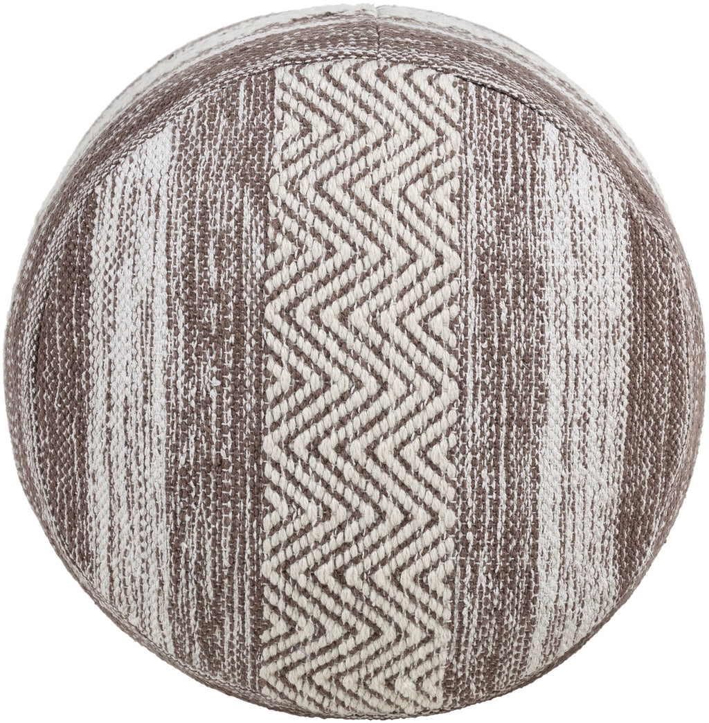 Beige Cotton Pouf A492