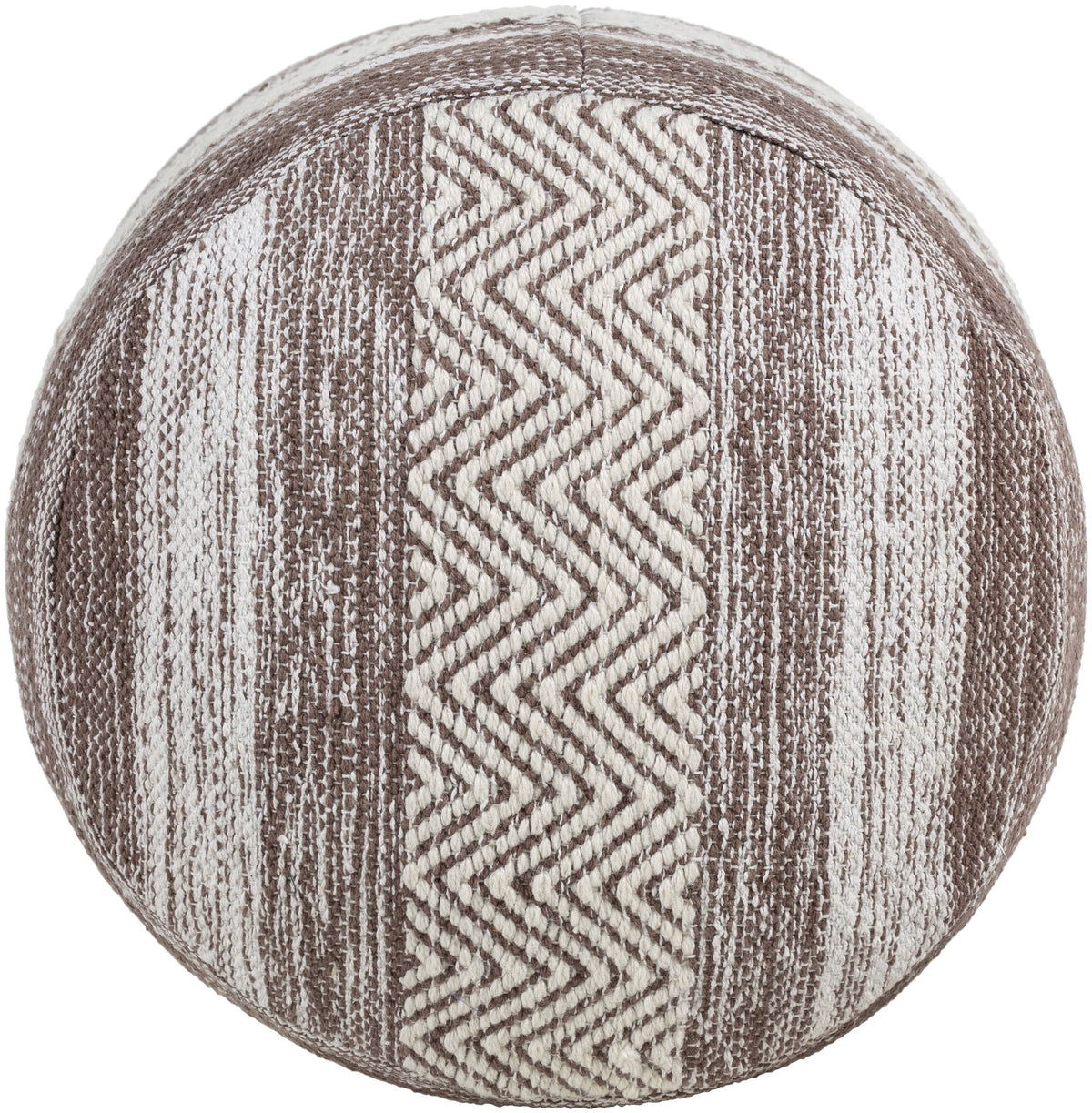 Beige Cotton Pouf A492