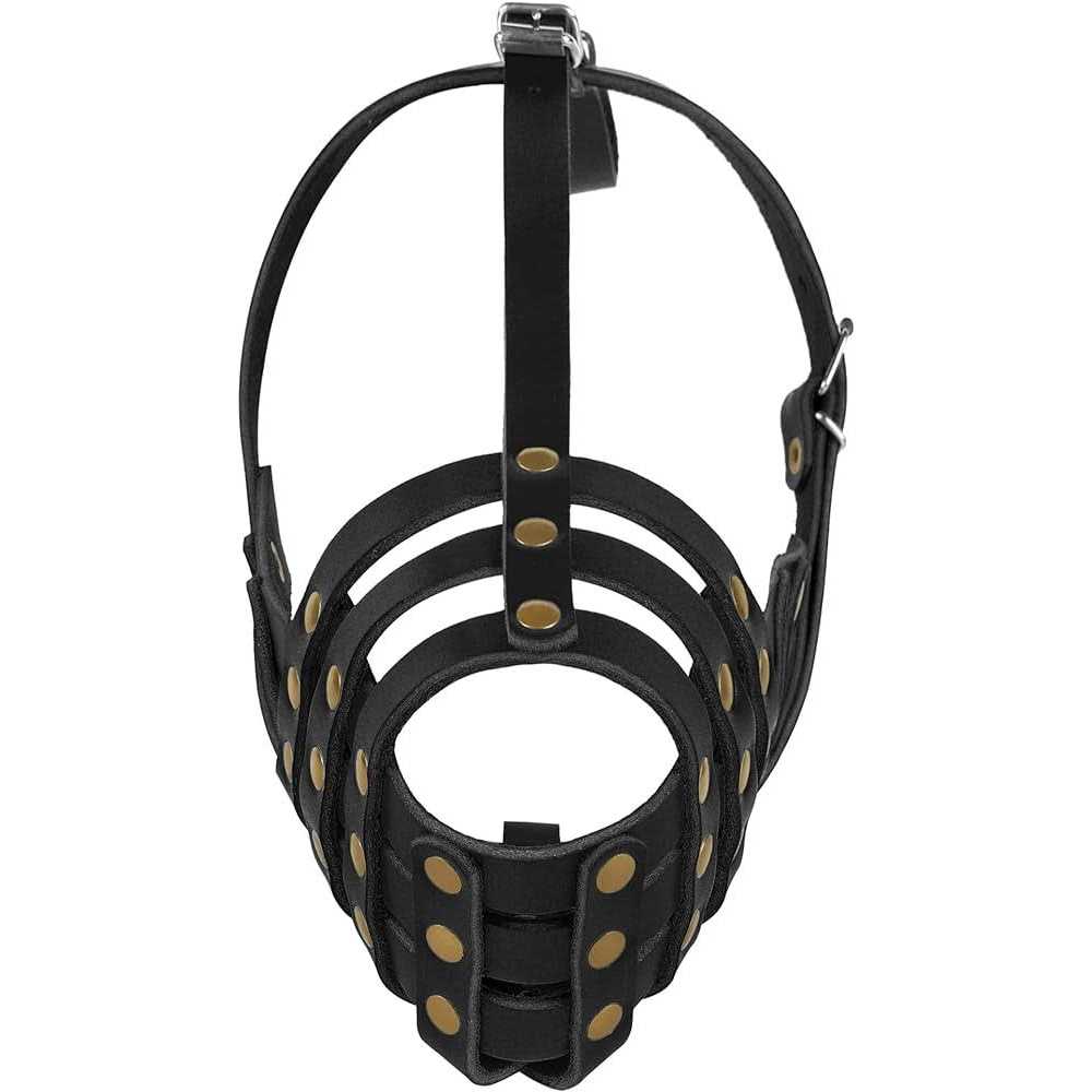 Leather Dog Muzzle Adjustable Breathable Medium Large Breeds W49001