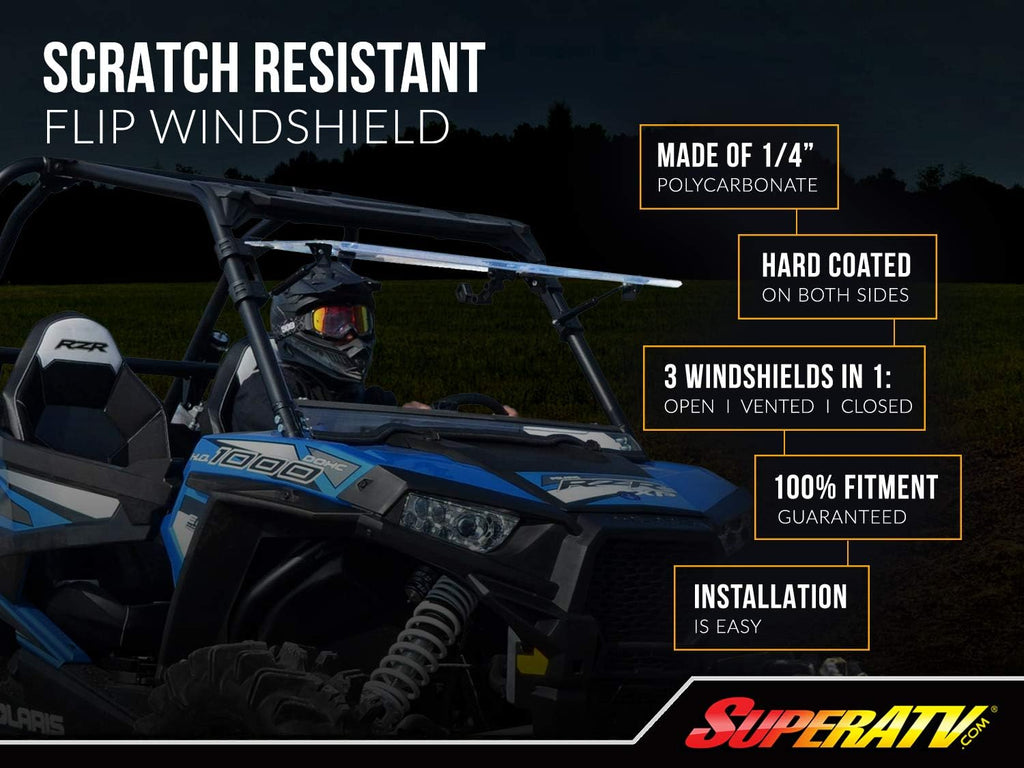 Scratch Resistant Windshield, 1/4" Polycarbonate B5864