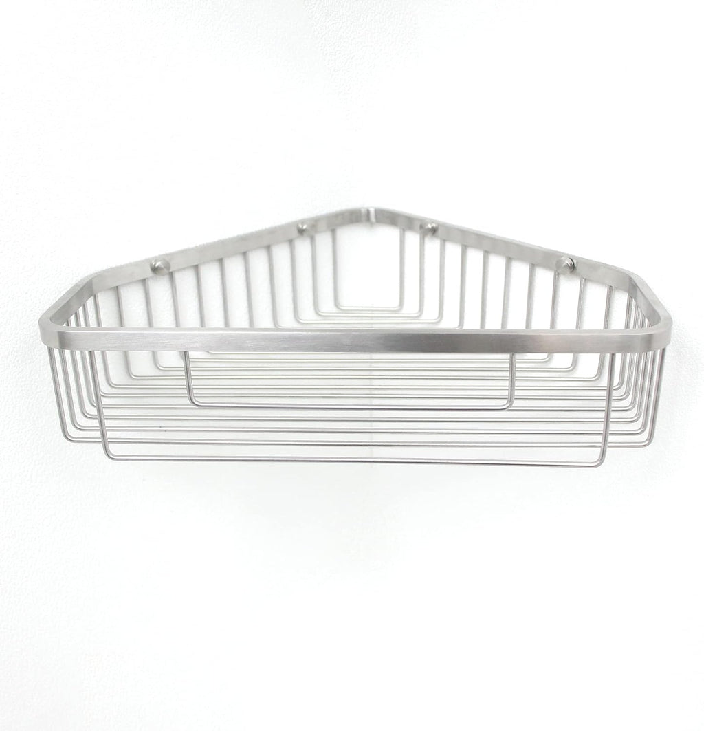 Brushed Nickel SUS304 Stainless Steel Corner Shower Caddy Basket P80688
