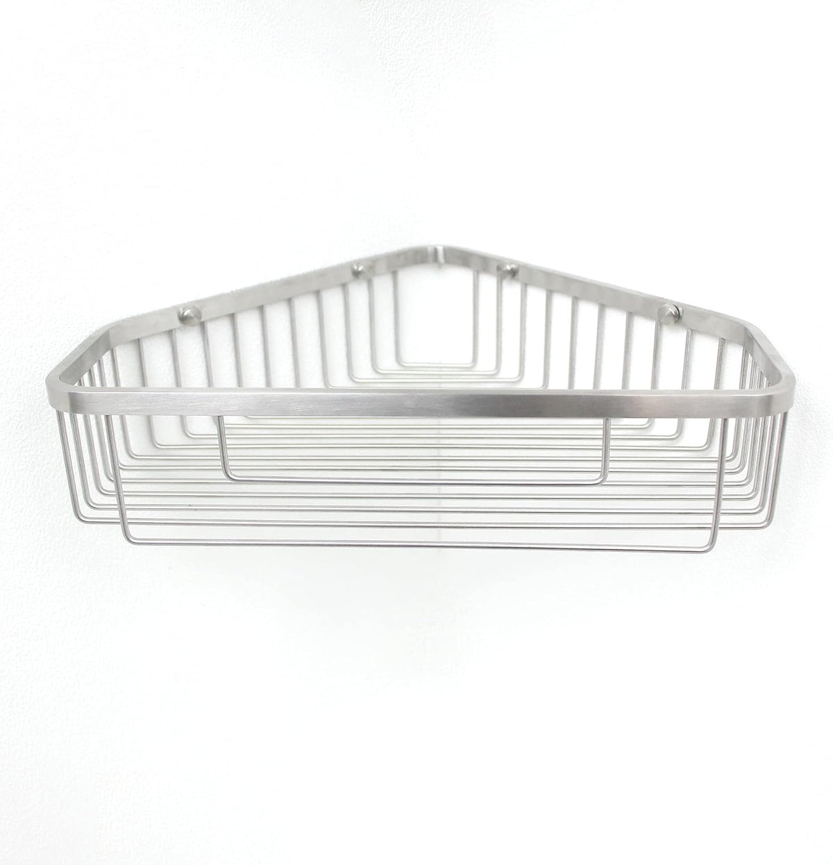 Brushed Nickel SUS304 Stainless Steel Corner Shower Caddy Basket P80688