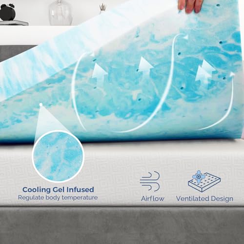 3 Inch Gel Memory Foam Mattress Topper Full I551004