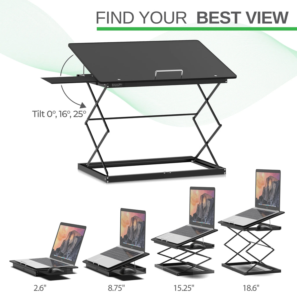 Adjustable Standing Desk Converter with Mouse Pad I2356