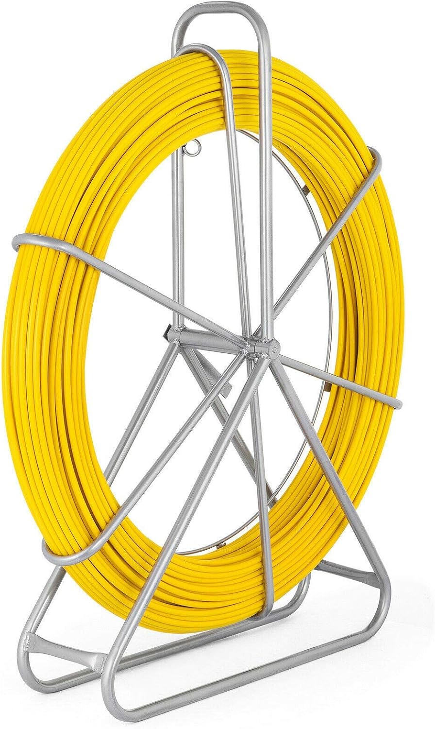 Fiberglass Fish Tape 6MM 656FT with Steel Reel Stand V4150