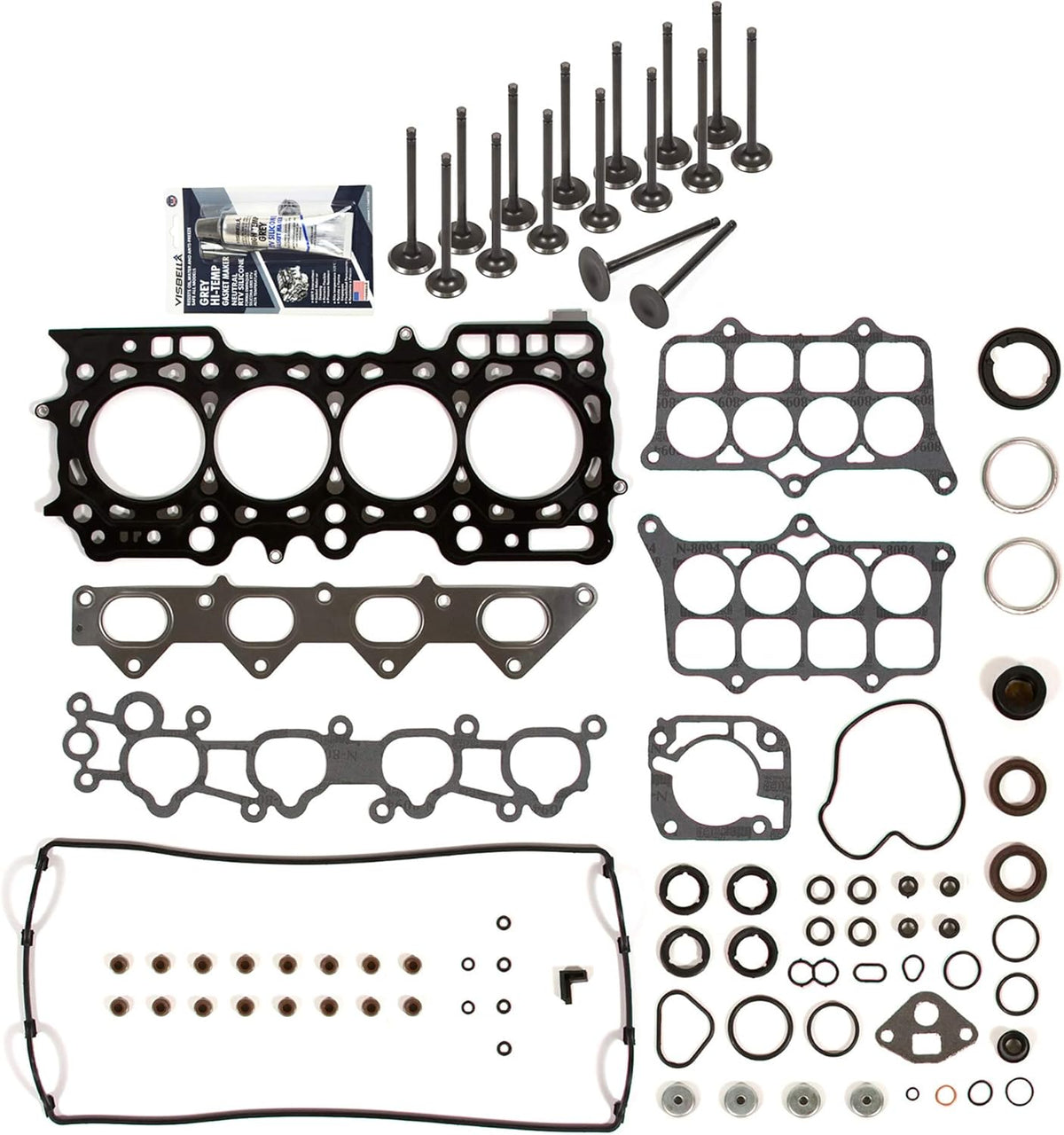 Head Gasket Set Intake Exhaust Valves for 92-96 Honda Prelude 2.3L H23A1 DOHC I49121