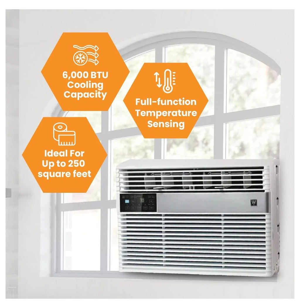 6,000 BTU White Window Air Conditioner R912