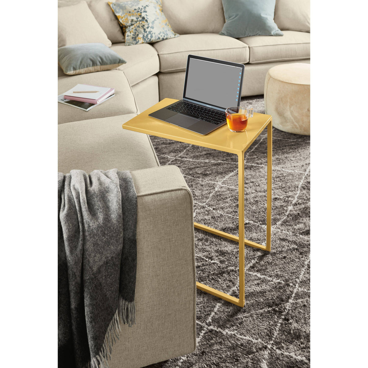 Taupe Grey C-Shaped Table T86749