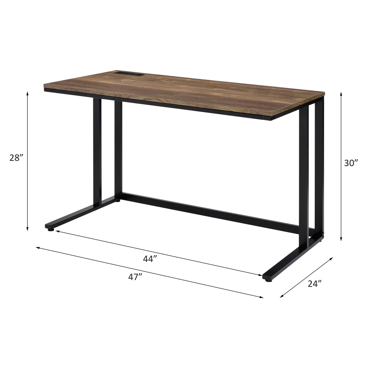 Walnut and Black Writing Desk B484227