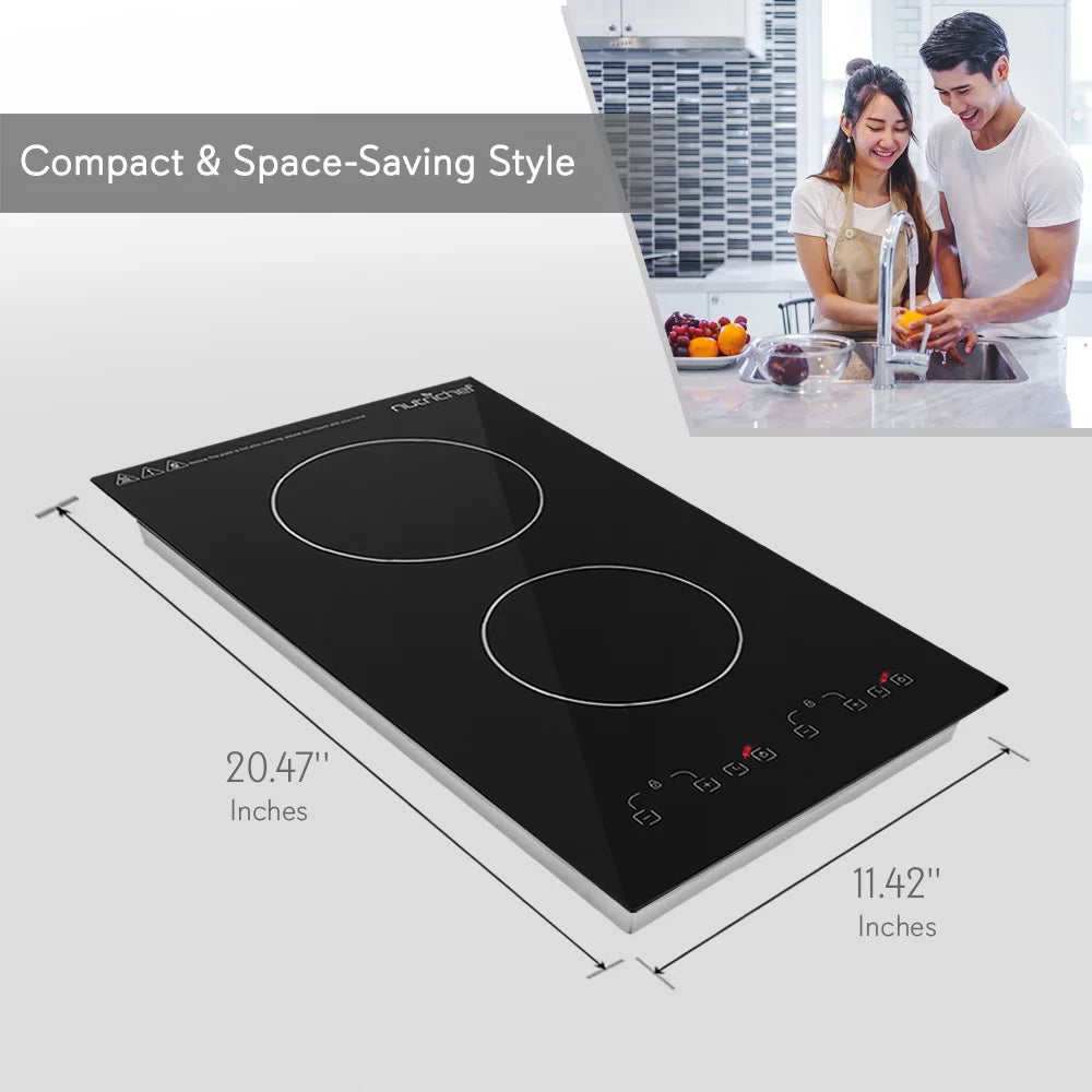 1800W Dual Induction Countertop Cooktop Burner Y182