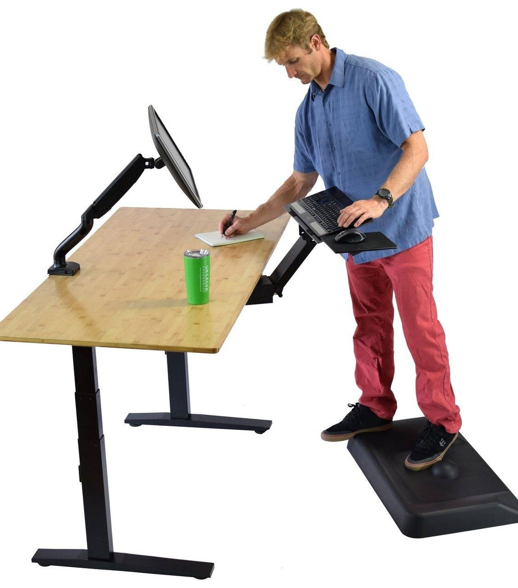 Electric Adjustable Height Standing Desk Black / 60x30x22 Natural Bamboo R1853