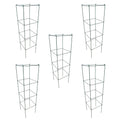 Green Square Folding Tomato Cage Plant Support Tower 12 inch by 46 inch, Pack of 5 Sets N661