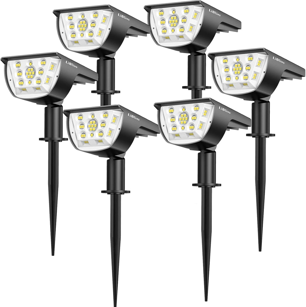 6 Pack IP67 Waterproof Solar Powered Spotlights I9618