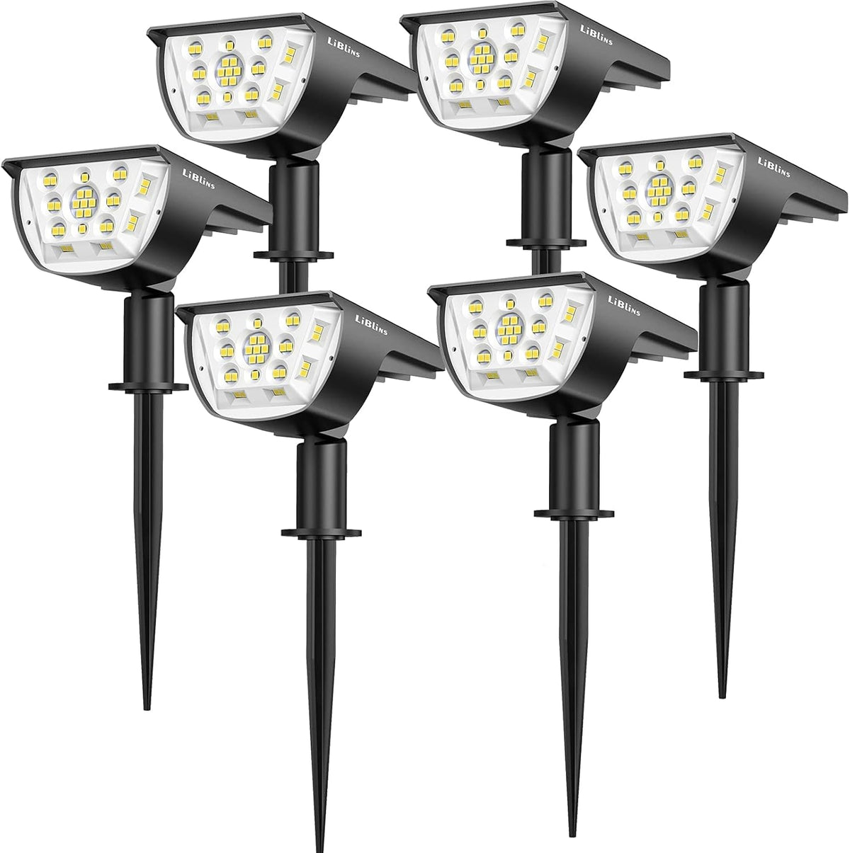 6 Pack IP67 Waterproof Solar Powered Spotlights I9618
