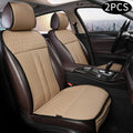 Black PU Leather Car Seat Covers Front Seats Only, 2PCS W666718