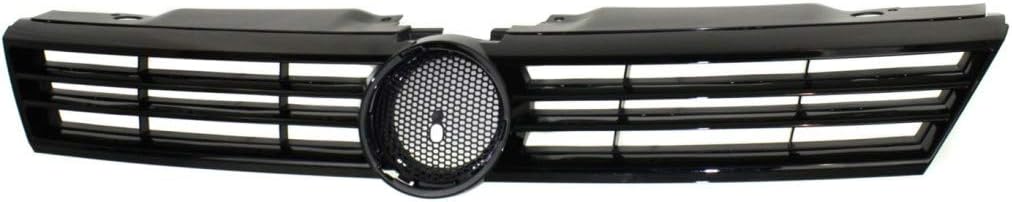 Textured Gray Plastic Grille Assembly with Black Molding M744