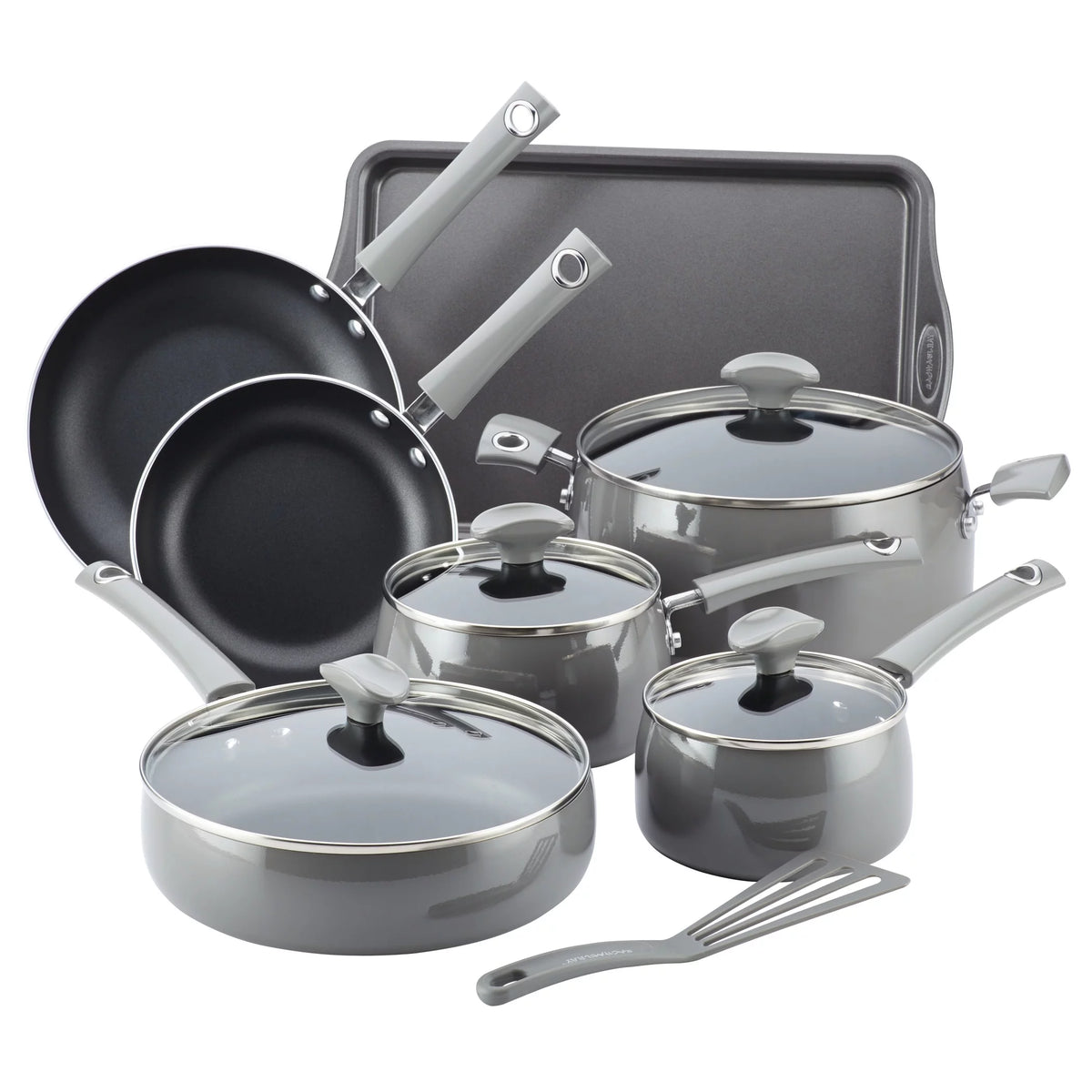 12 Pc Nonstick Porcelain Enamel Cookware Set E4517
