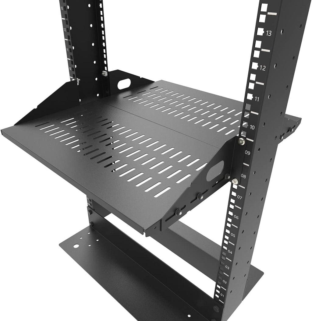 2U Cantilever Server Shelf Rack Mount 19 Inch 2 Piece Set Black R6000