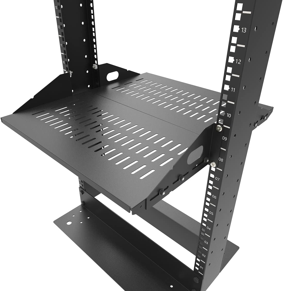2U Cantilever Server Shelf Rack Mount 19 Inch 2 Piece Set Black R6000