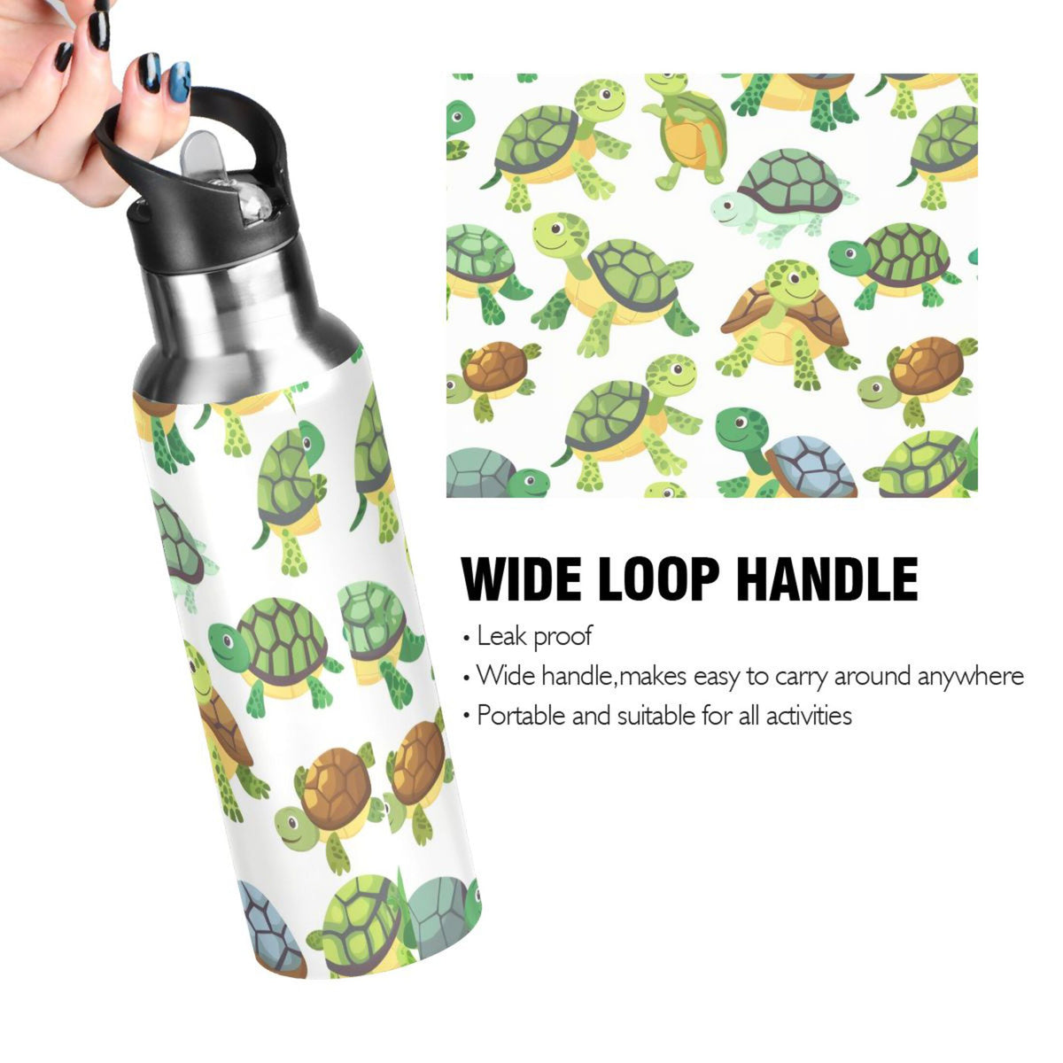 Insulated Stainless Steel Water Bottle with Straw Lid 20 oz J670