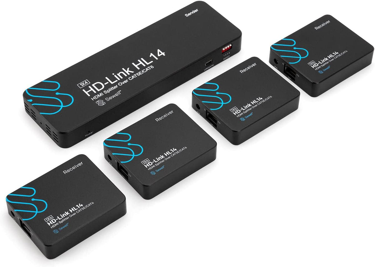 1x8 HDMI Splitter Over Cat5e/6, 160 ft D14594