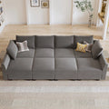 Pearl Grey Convertible Sleeper Sofa with Storage U7239