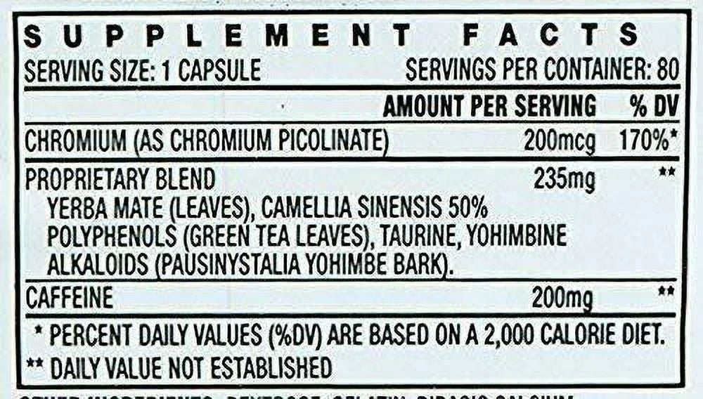 80 capsules Fat Burner A246